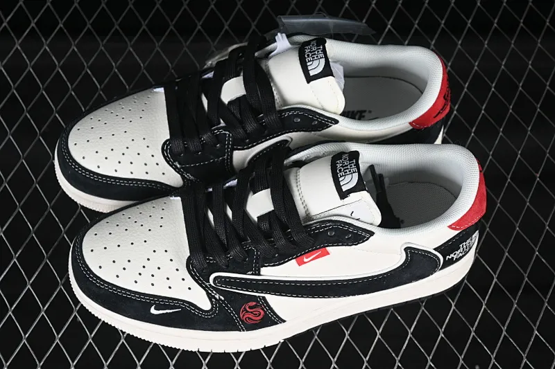 All categories Air Jordan Jordan series basketball shoes Air Jordan 1 Low high-end customized low-top sneakers Travis Scott x Fragment Design x Air Jordan 1 Low OG SP AJ1 Joe 1 North Face joint brand Year of the Snake limited pair of beige low-top cultural casual sneakers SJ2068-146